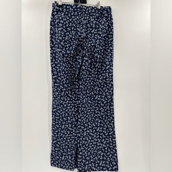J.Crew Lizzie high-rise patch-pocket wide-leg pant Navy/Ivory Floral - Picture 6 of 6
